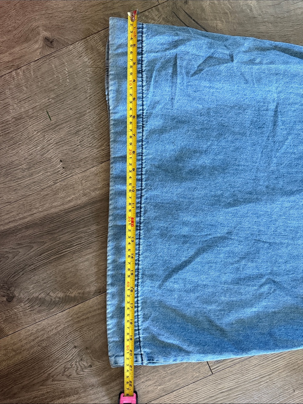 Pilcro Wide-Leg Light Blue Denim Jeans - Picture 6 of 7